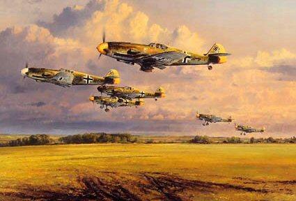 Abbeville Boys by Robert Taylor - Me109 Greetings Card RT27