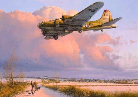 Skipper Comes Home by Robert Taylor - B-17 Greetings Card RT33