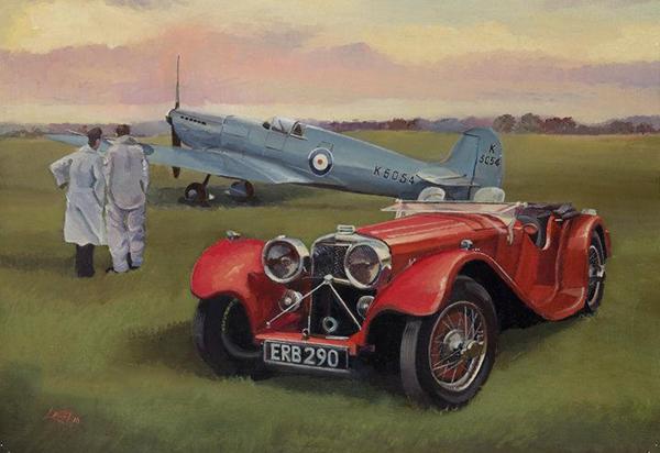 Superstars of 36 by Lee Lacey - Classic Car Greetings Card L033