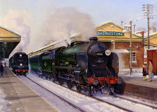 Christmas at Basingstoke - Railways Christmas Card R039