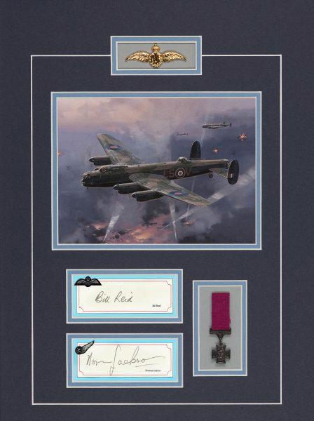 BILL REID VC and NORMAN JACKSON VC - RAF Bomber Pilot Sigs - RAFB08