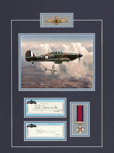PETER TOWNSEND and FRANK CAREY - RAF Pilot Signatures - RAFF08