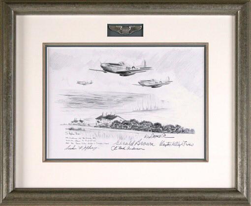 Mustangs over the Seven Sisters by Stephen Brown - Original Drawing