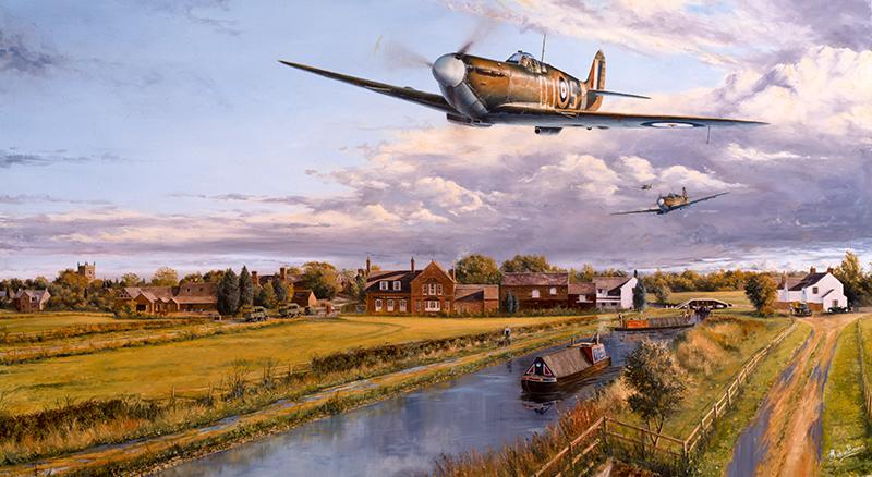 Pinpoint Navigation by Stephen Brown - RAF Spitfire Aviation Art Print