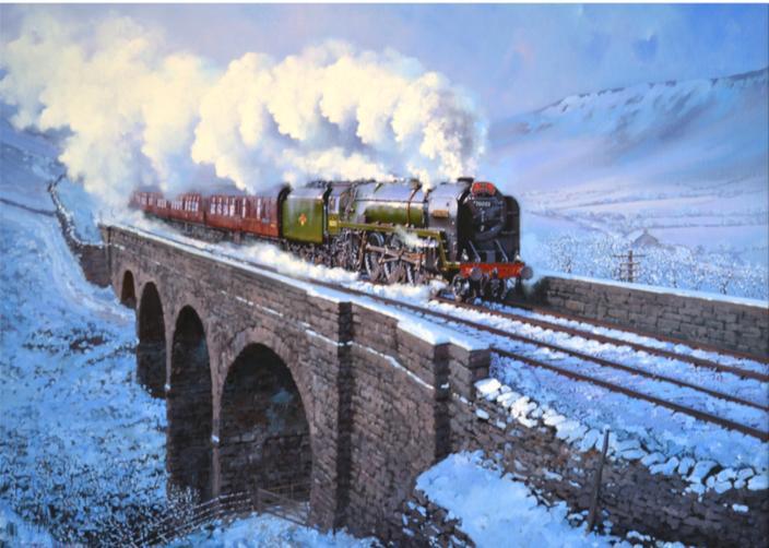 Brit on the Waverley - Railways Christmas Card R064