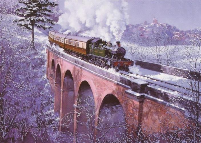 Christmas Over Oldbury - Railways Christmas Card R057