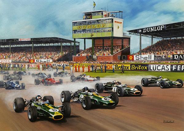 Wheelspin - Classic Lotus F1 Grand Prix Greetings Card S030