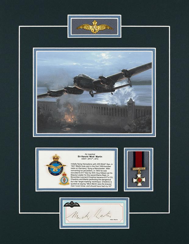 BOMBER COMMAND TRIBUTE - MICK MARTIN RAF Pilot Signature - R2002
