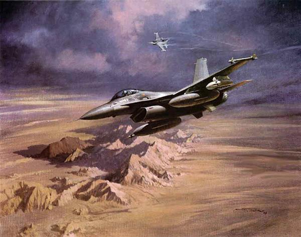 Fighting Falcons by Michael Turner - Bargain Print