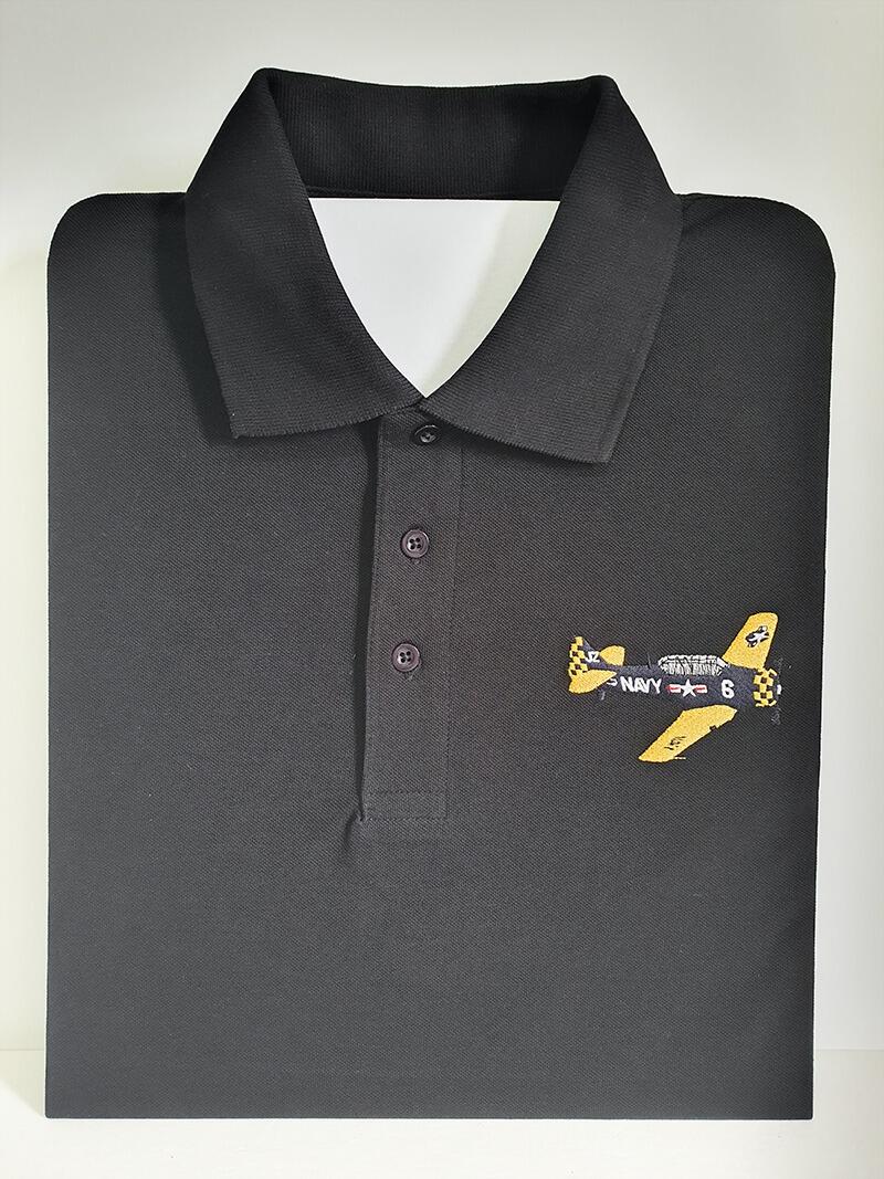 Harvard T-6 Texan Polo Shirt - Black