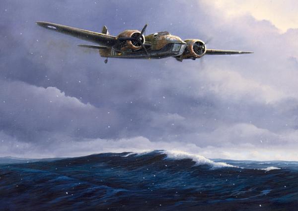 Peril Over the North Sea by Stephen Brown - Blenheim Card M374