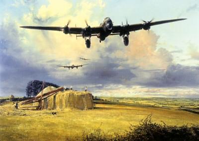 Last Flight Home by Robert Taylor - Lancaster Greetings Card RT17