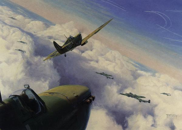 Into the Fray by Chris French - Spitfire Greetings Card M527