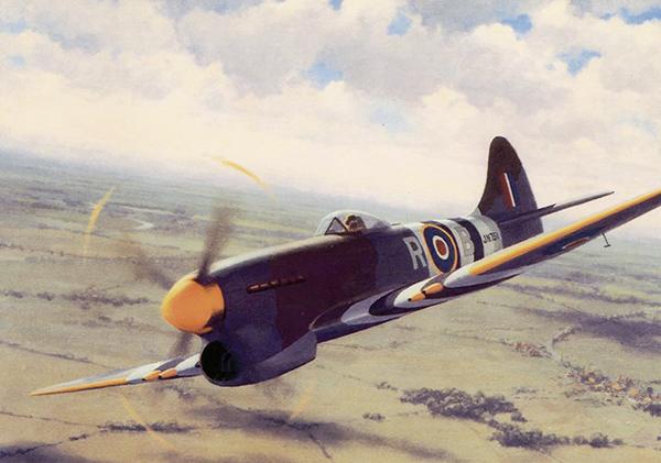 Hawker Tempest MKV by Keith Woodcock - Aviation Greetings Card M163
