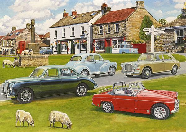 Classic Cars at Goathland by Trevor Mitchell - Classic Car Card L025