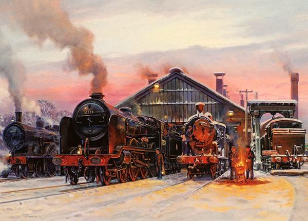 Bassingstoke Shed at Christmas - Railways Christmas Card R002