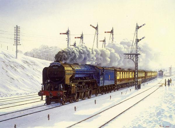 The Blue Pacific - Railways Christmas Card R029