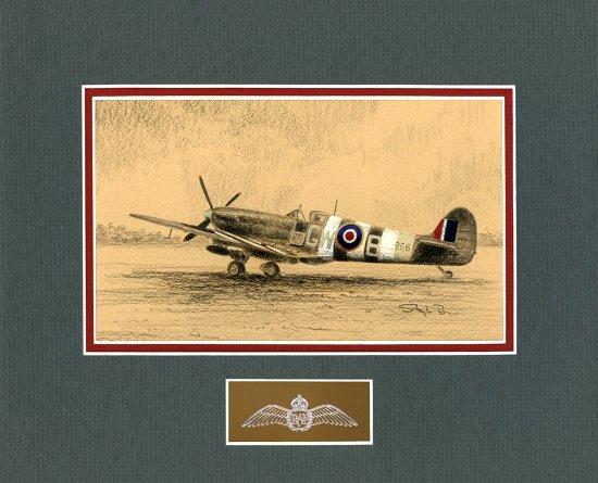 Spitfire IXc of 340 Squadron by Stephen Brown - Original Drawing