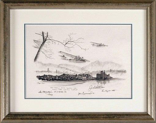 Catalinas of 210 Squadron by Stephen Brown - Original Drawing