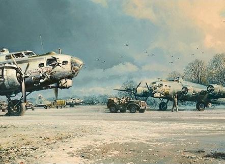 Clearing Skies by Robert Taylor - B-17 Fortress Greetings Card RT41