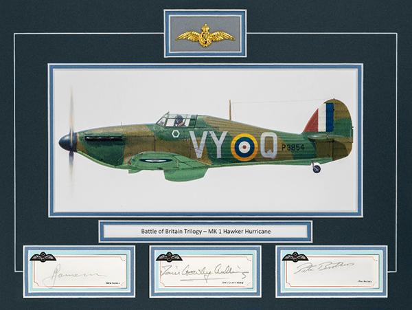 Battle of Britain Trilogy - The Hawker Hurricane - 3 Pilot Sigs