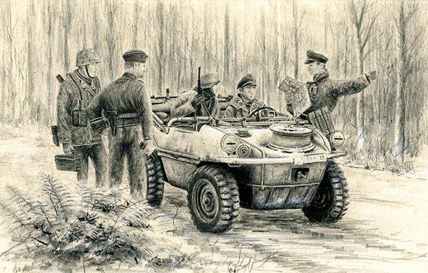 Volkswagen Schwimmwagen with Reconnaissance Team