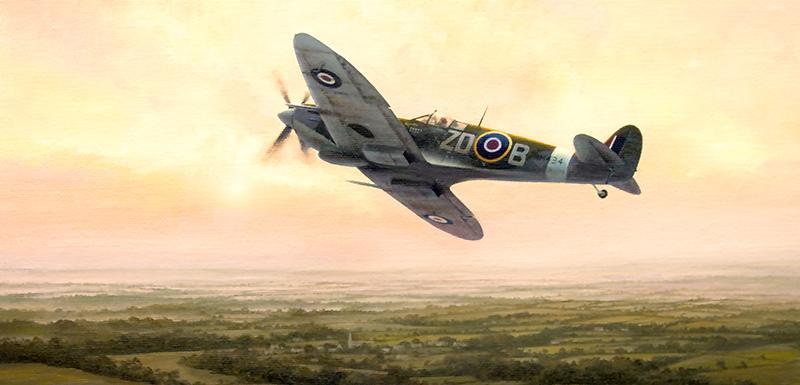 Meeting the Dawn by Stephen Brown - Spitfire Greetings Card M334