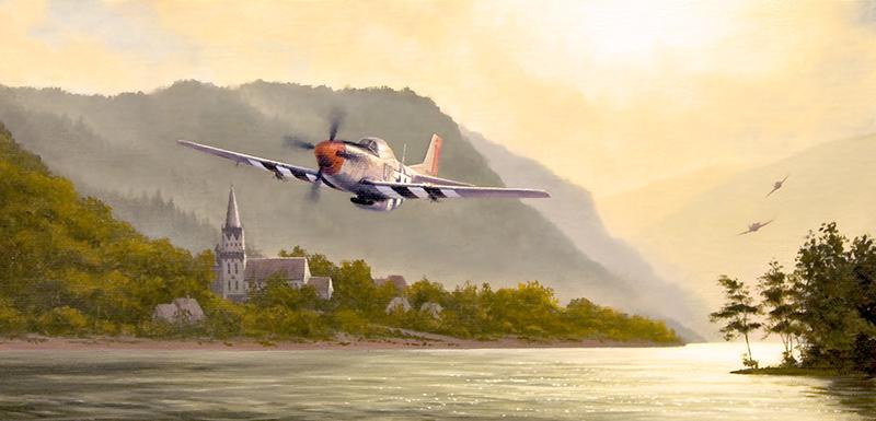 Mustangs Over the Rhine by Stephen Brown - Greetings Card M333
