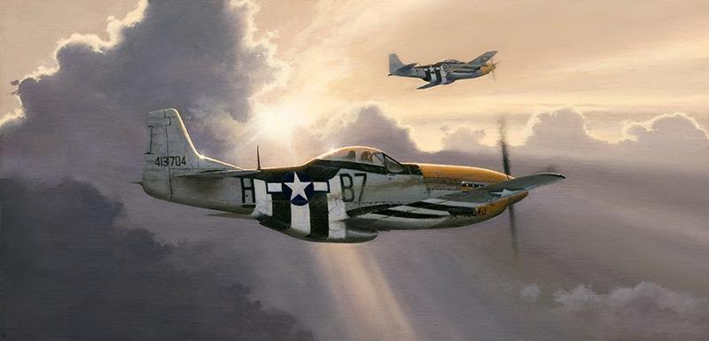 Stallions of the Sky by Stephen Brown - P-51 Mustang Card M338