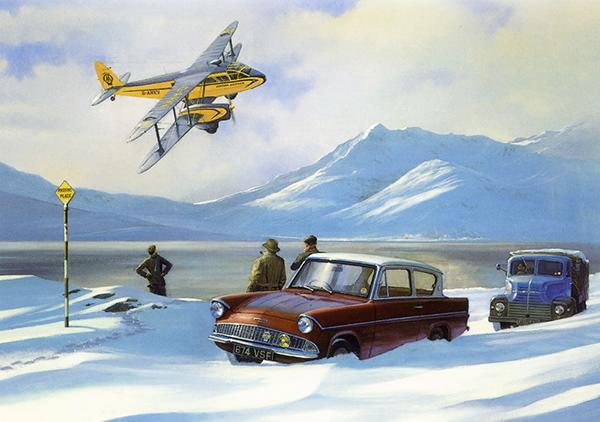 Snowdrift Rescue by Malcolm Root - Greetings Card C041