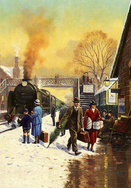 Home for Christmas - Railways Christmas Card R010