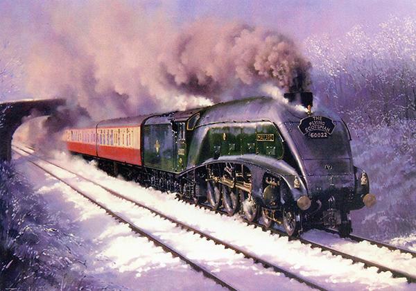 Mallard Winter - Railways Christmas Card R054