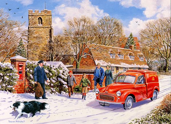 Christmas Royal Mail - Classic Car Christmas Card A015