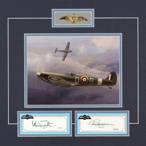 Sir ALAN SMITH and P.W.E 'NIP' HEPPELL - RAF Pilot Signatures - RAFF15