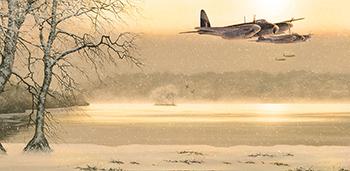 Midwinter Mission - Mosquito Christmas Card by Stephen Brown