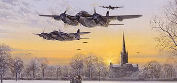 Pathfinder Force - Mosquito - aviation Christmas card