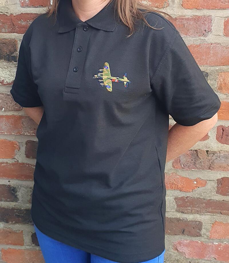 Avro Lancaster Polo Shirt - Black