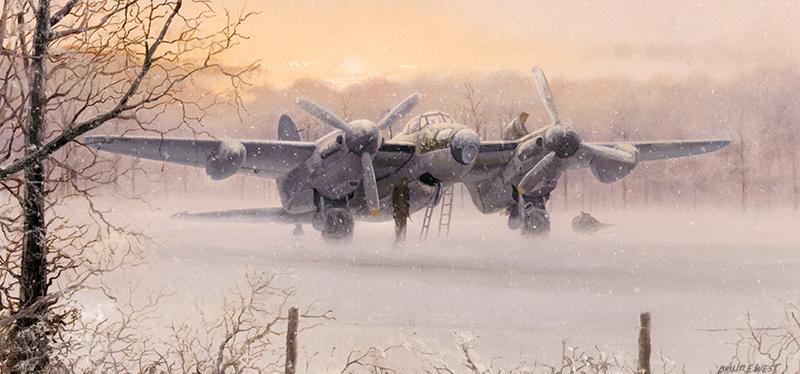 Wings of Dawn - de Havilland Mosquito - Christmas Card M015