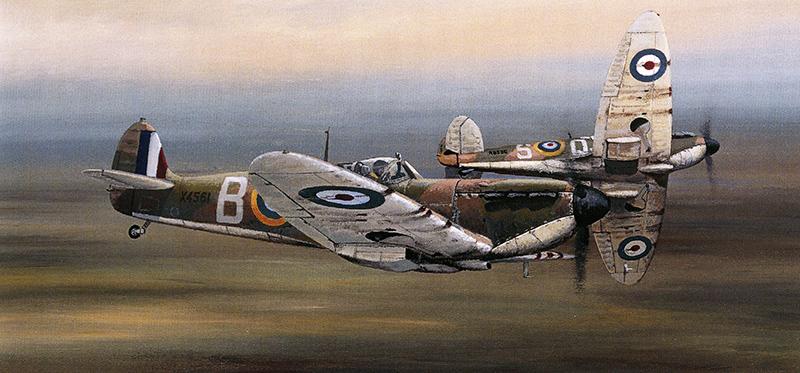 In Defence of Britain by Philip West - Spitfire Greetings Card M461