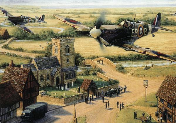 Squadron Salute by Bill Perring - Spitfire Greetings Card M301