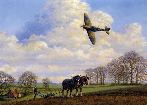 The Veterans by Bill Perring - Spitfire Greetings Card M320
