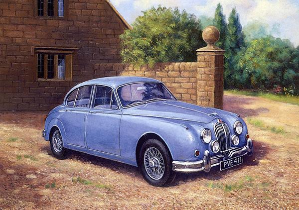 Jaguar Jem by Kevin Walsh - Classic Car Greetings Card L013