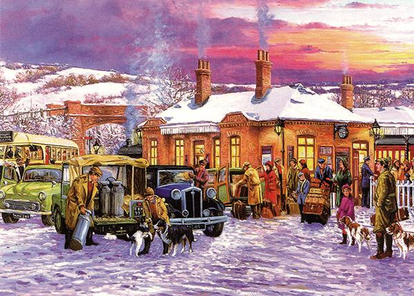 Arrival on Christmas Eve - Classic Motoring Christmas Card A030