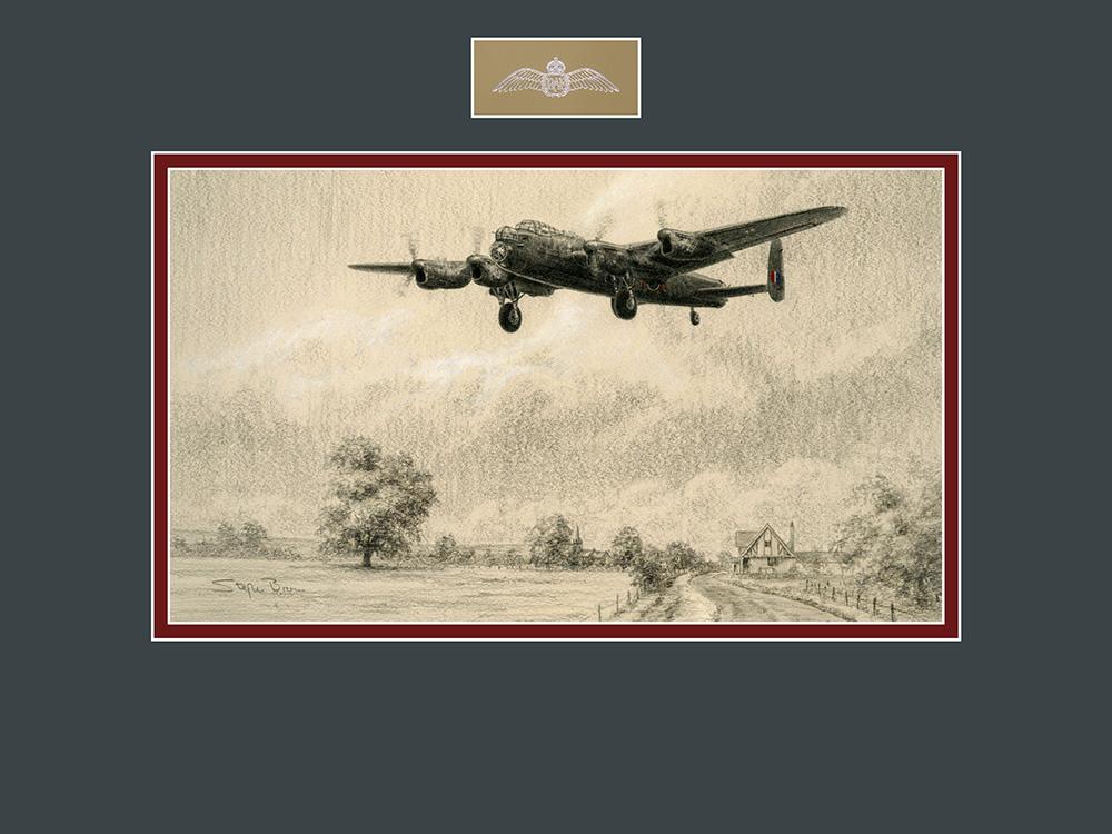 Mission Completed - Lancaster by Stephen Brown - Original Drawing