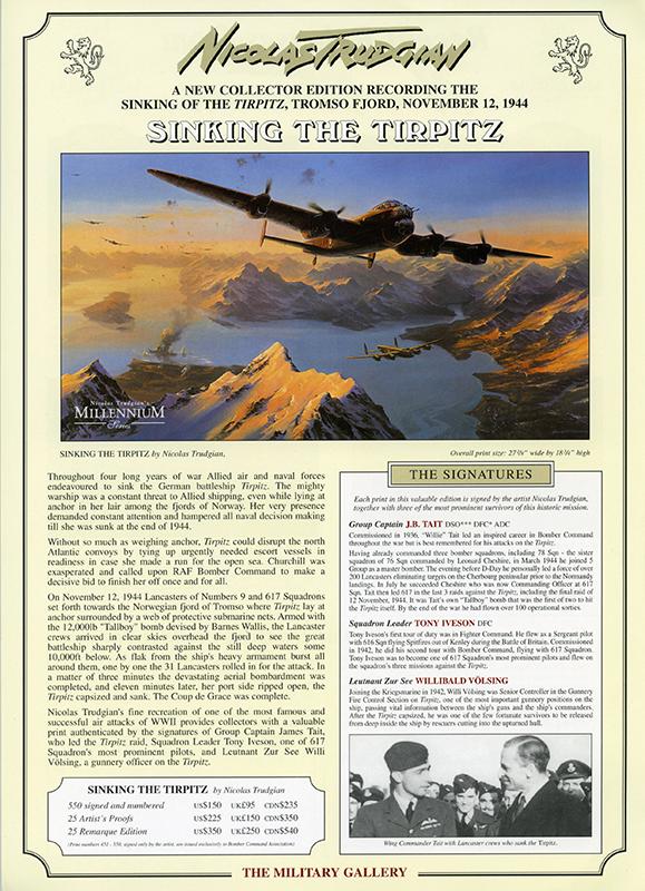 Sinking The Tirpitz by Nicolas Trudgian - Sales Brochure - Grade A