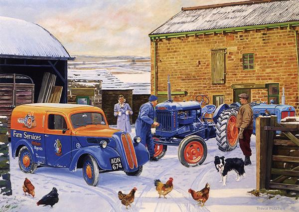 Service with a Smile - Farming Christmas Card F017
