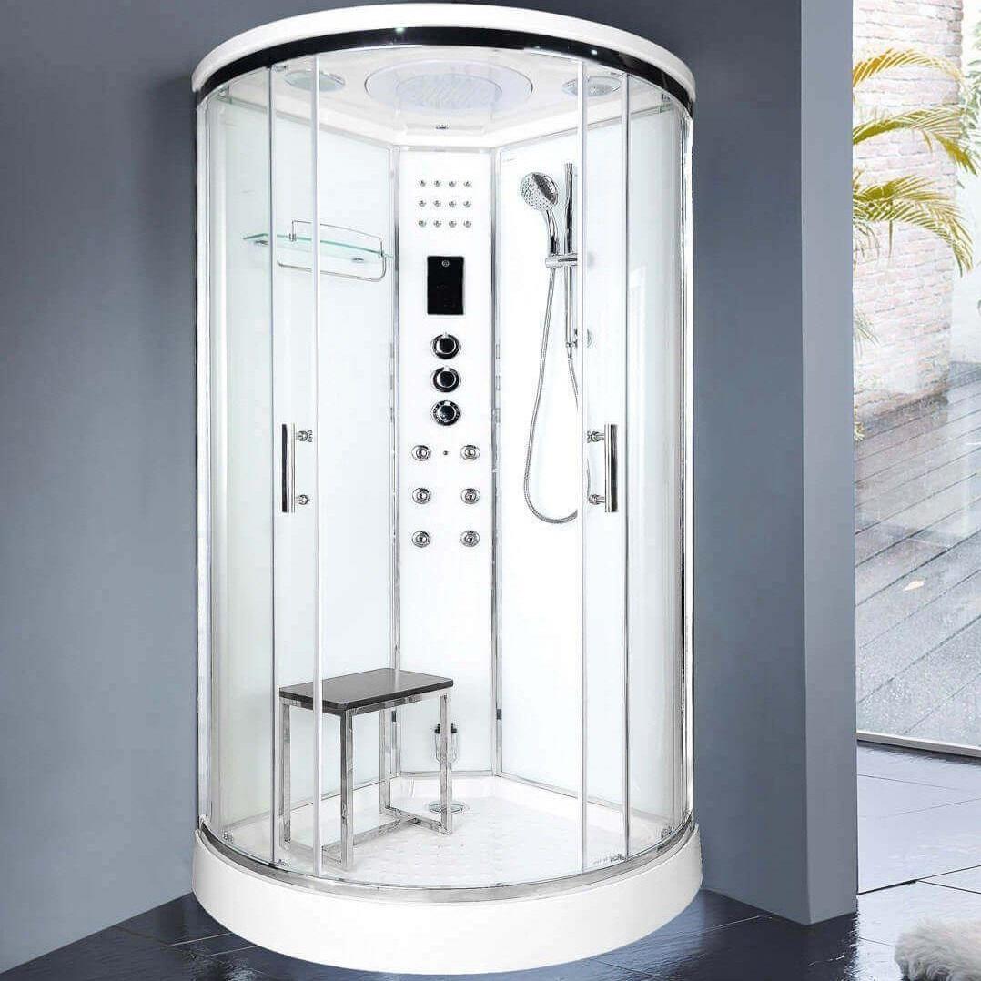 LWSL04 900mm x 900mm Quadrant Steam Shower Cabin EasyFit Fast Build ...