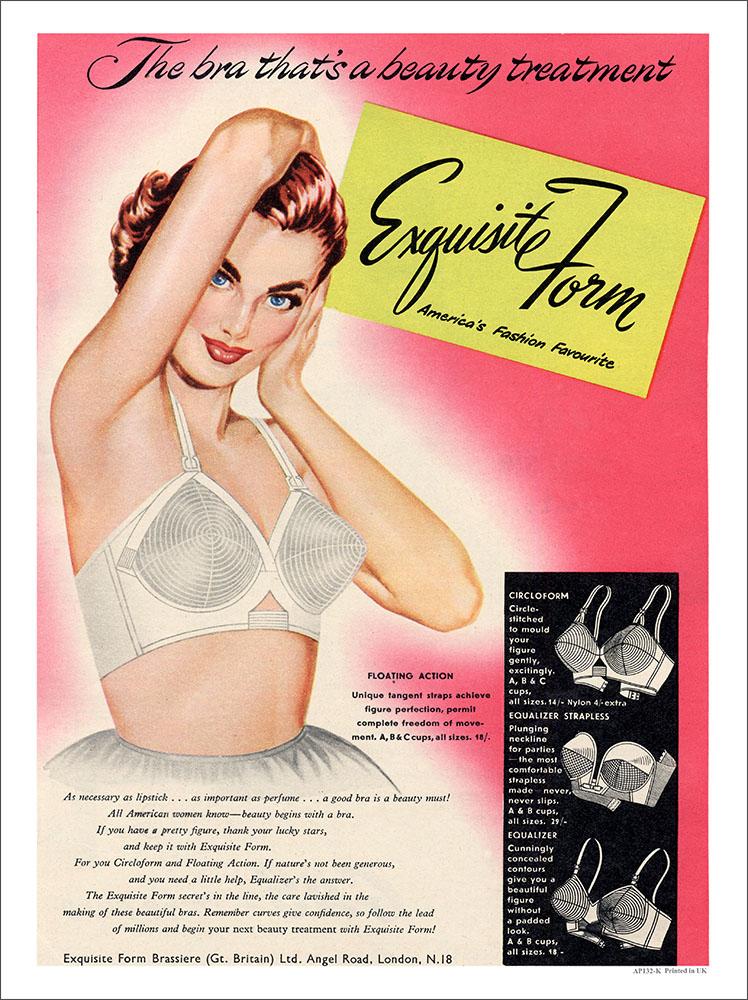 Exquisite Form In-Group Bras 1980s Print Advertisement Ad 1983