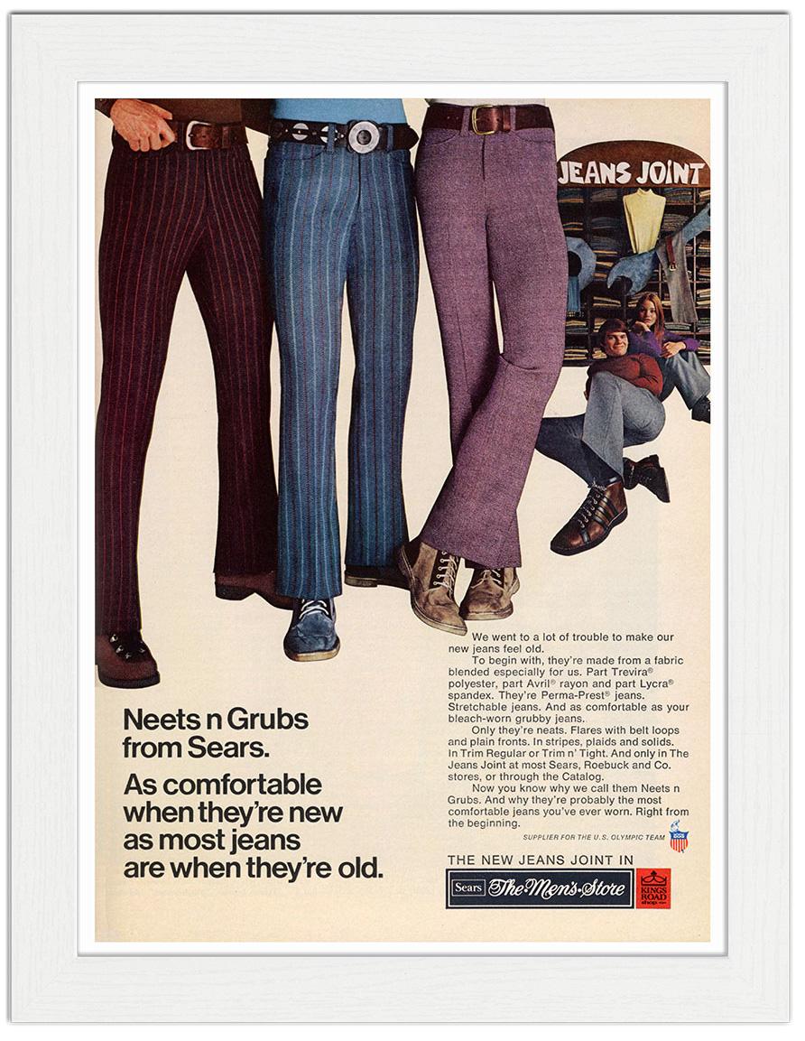 Jeans Joint Mens Fashion Advert 1970s : Art Print £7.99 / Framed Print ...