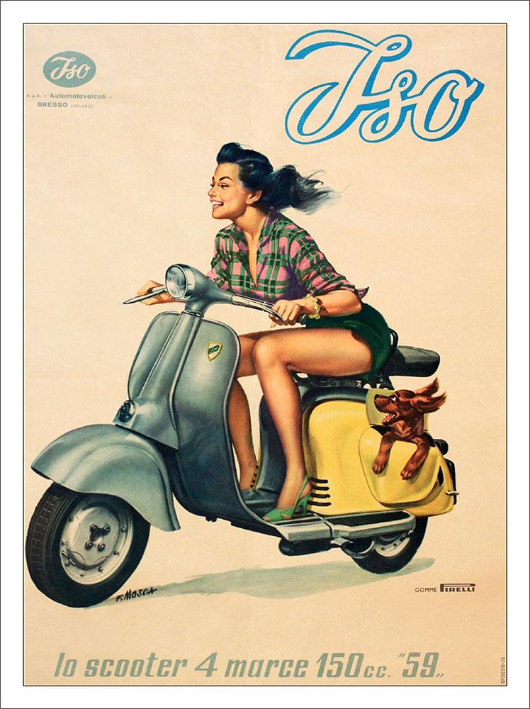 Italian Scooter Advert : Art Print £7.99 / Framed Print £22.99 / T ...